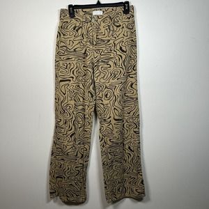 ISALIS Tan Black fashion denim High Waist Jeans pants sz 28